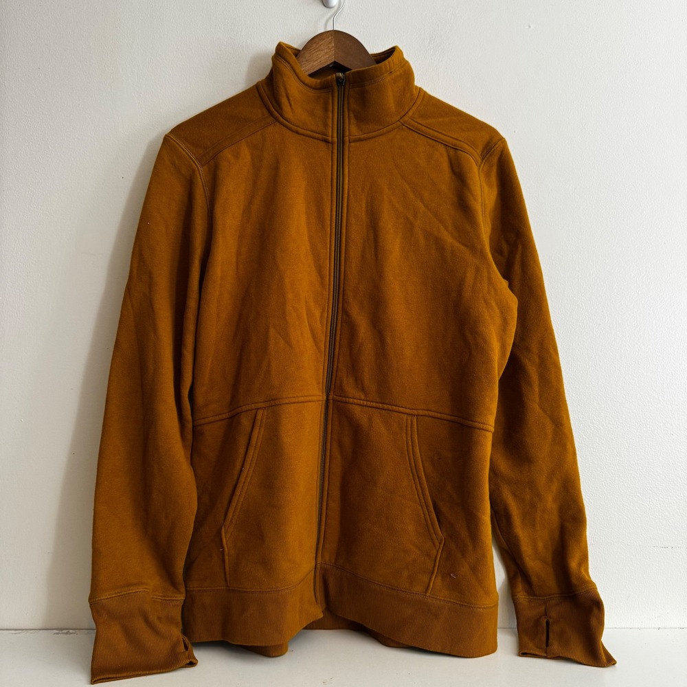 Women's LG Fleece Full Zip Jacket Mustard Yellow Fall Athleisure Staples